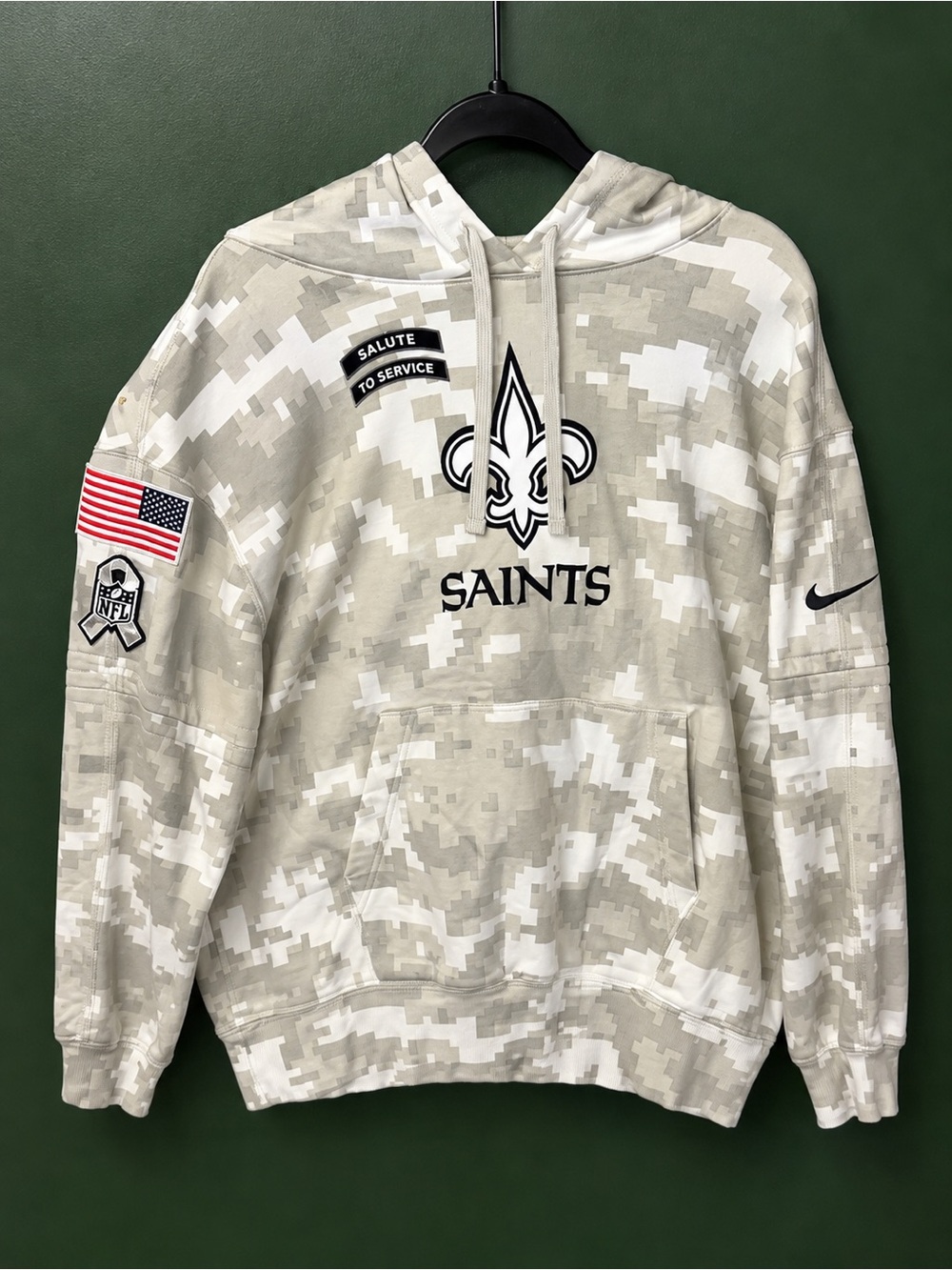 Nike NFL New Orleans Saints Salute to Service Camo Hoodie S